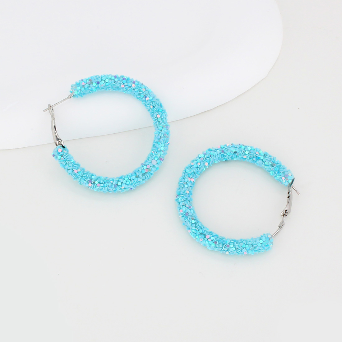 1 Pair IG Style Simple Style Circle Sequins Plastic Iron Earrings display picture 42
