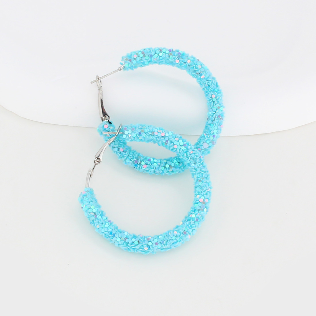 1 Pair IG Style Simple Style Circle Sequins Plastic Iron Earrings display picture 43