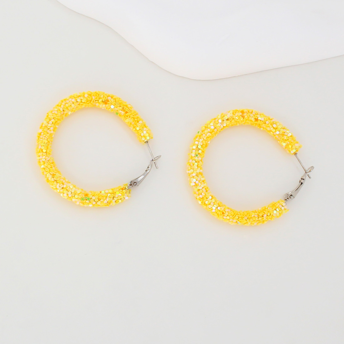 1 Pair IG Style Simple Style Circle Sequins Plastic Iron Earrings display picture 45
