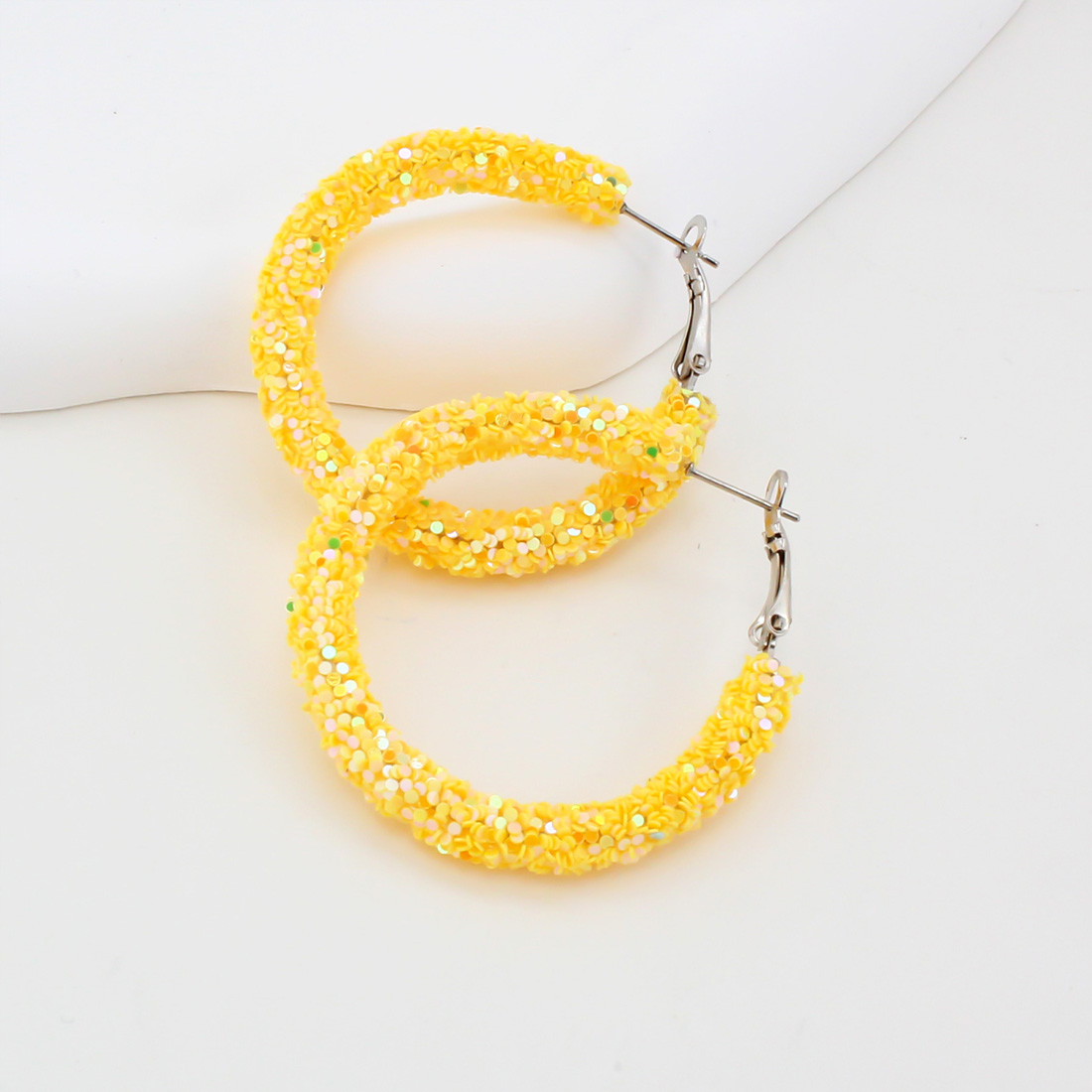 1 Pair IG Style Simple Style Circle Sequins Plastic Iron Earrings display picture 47