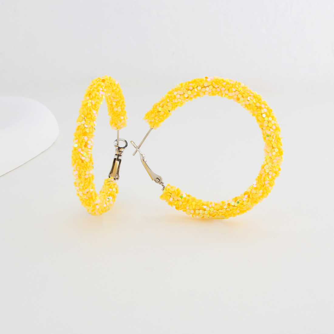 1 Pair IG Style Simple Style Circle Sequins Plastic Iron Earrings display picture 49