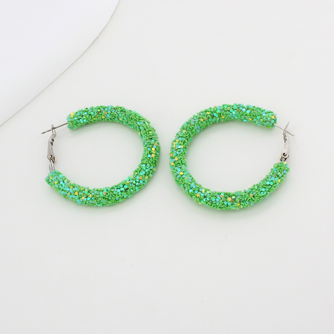 1 Pair IG Style Simple Style Circle Sequins Plastic Iron Earrings display picture 50