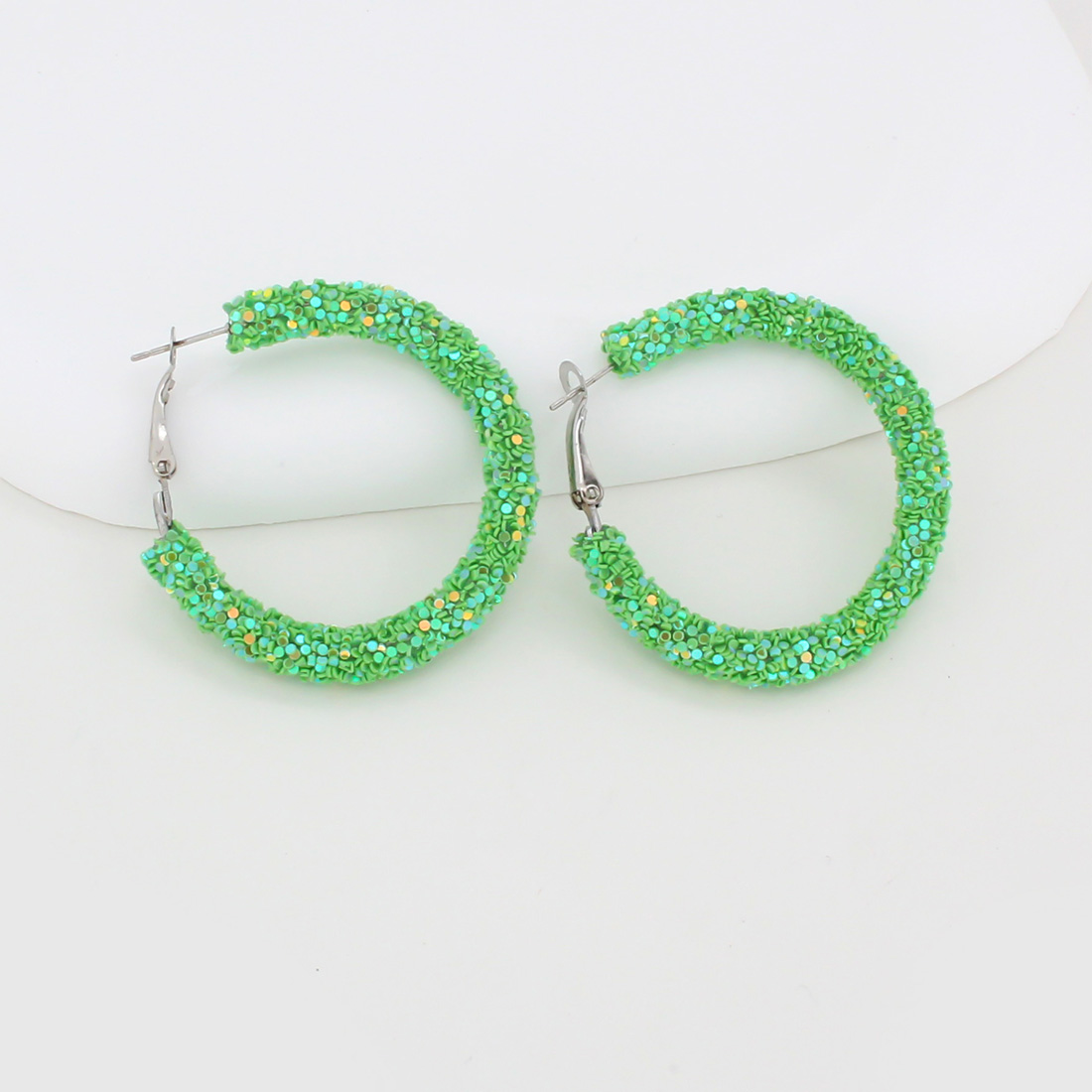 1 Pair IG Style Simple Style Circle Sequins Plastic Iron Earrings display picture 53