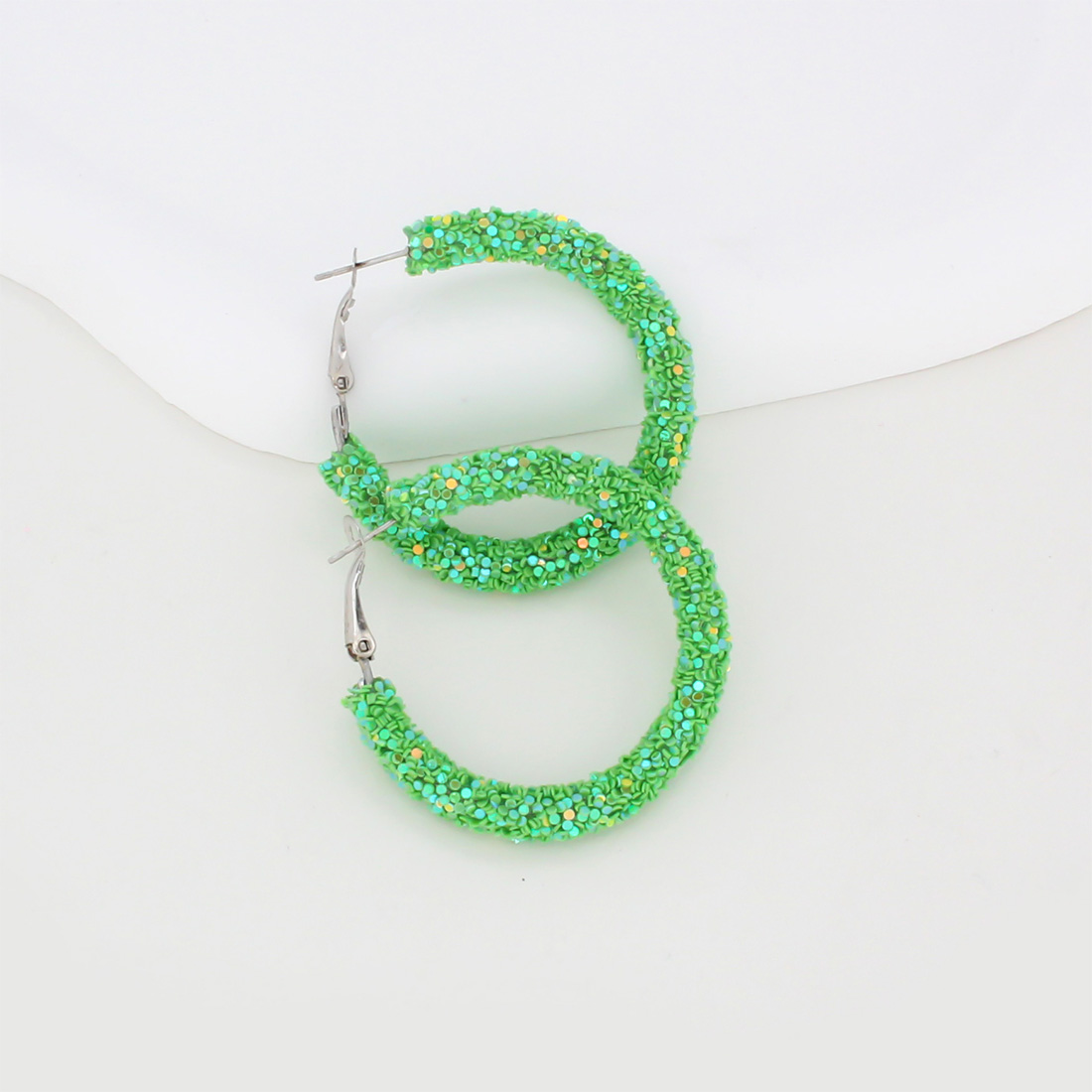 1 Pair IG Style Simple Style Circle Sequins Plastic Iron Earrings display picture 54