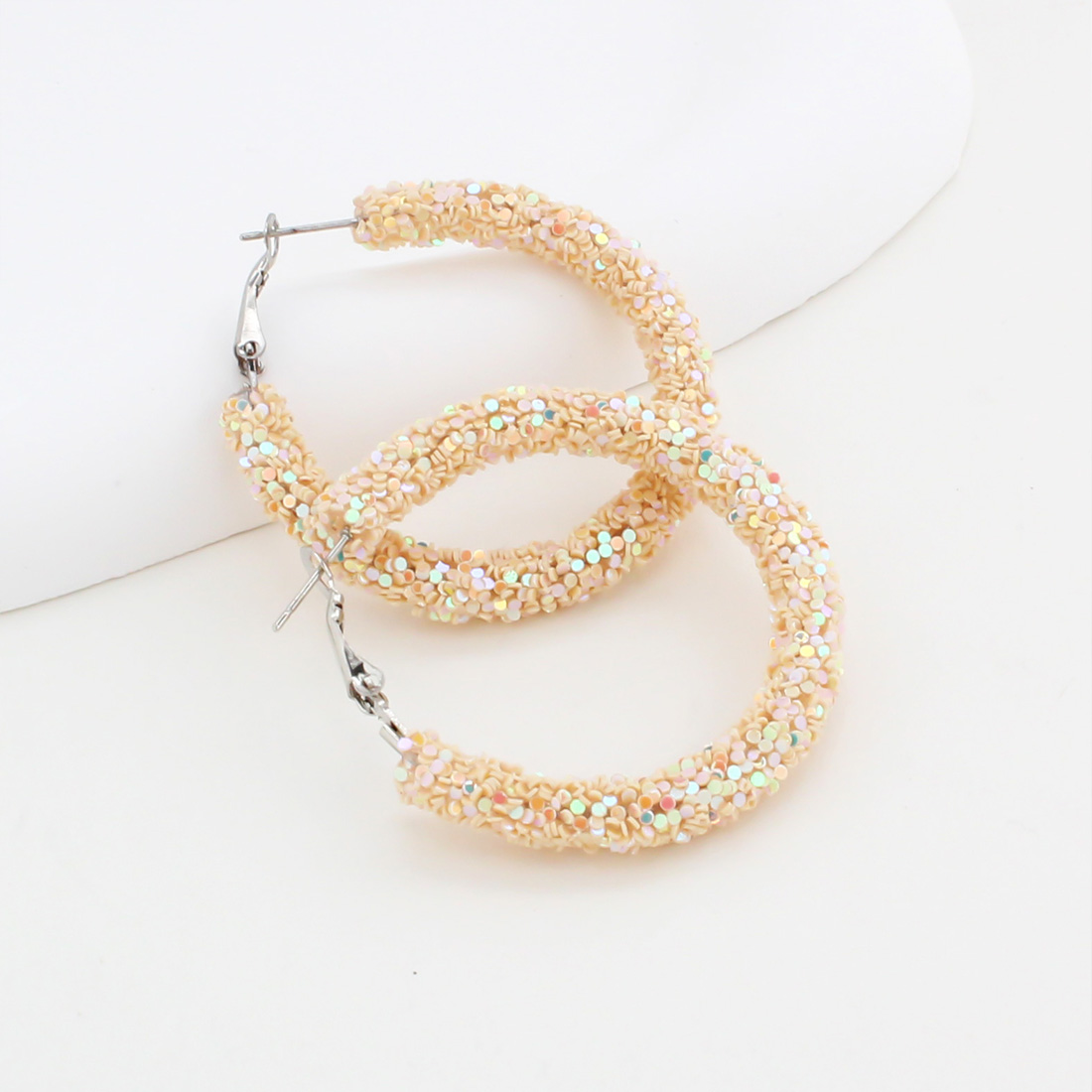 1 Pair IG Style Simple Style Circle Sequins Plastic Iron Earrings display picture 56