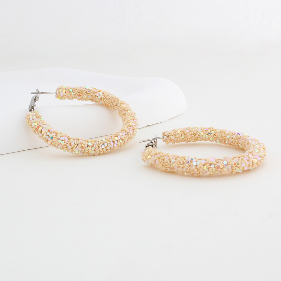 1 Pair IG Style Simple Style Circle Sequins Plastic Iron Earrings display picture 57