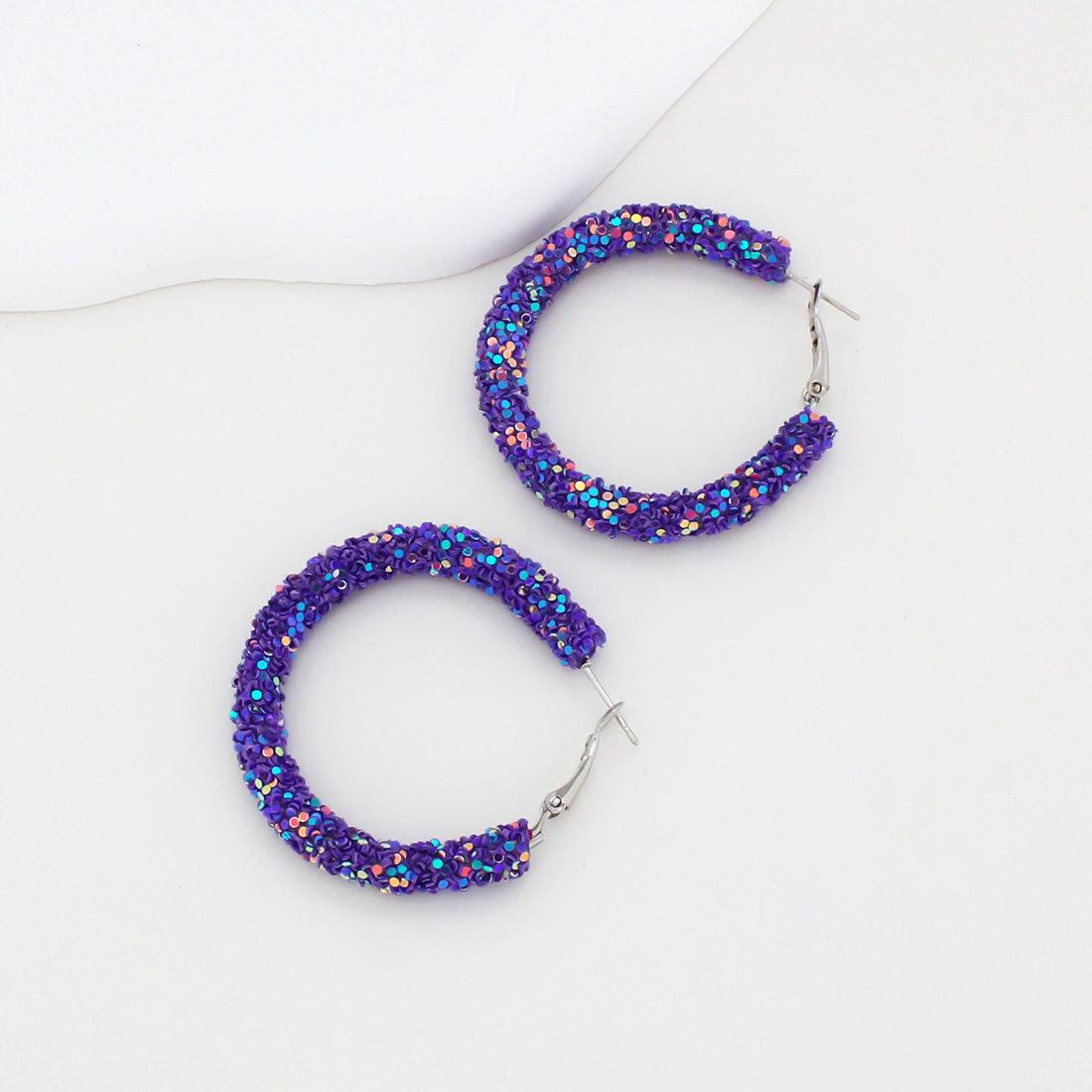 1 Pair IG Style Simple Style Circle Sequins Plastic Iron Earrings display picture 63