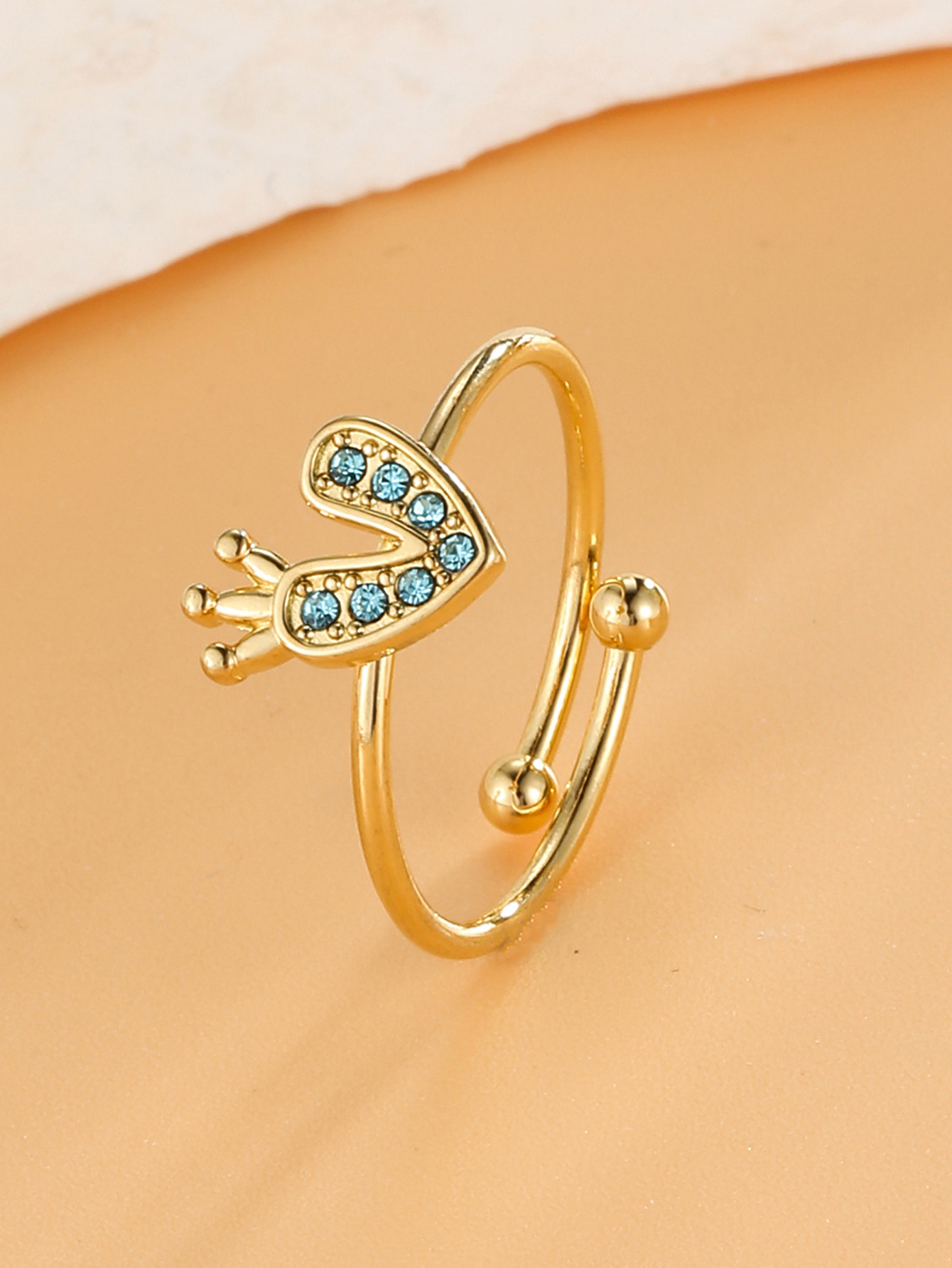 304 Stainless Steel 18K Gold Plated Elegant Streetwear Inlay Heart Shape Zircon Open Rings display picture 1