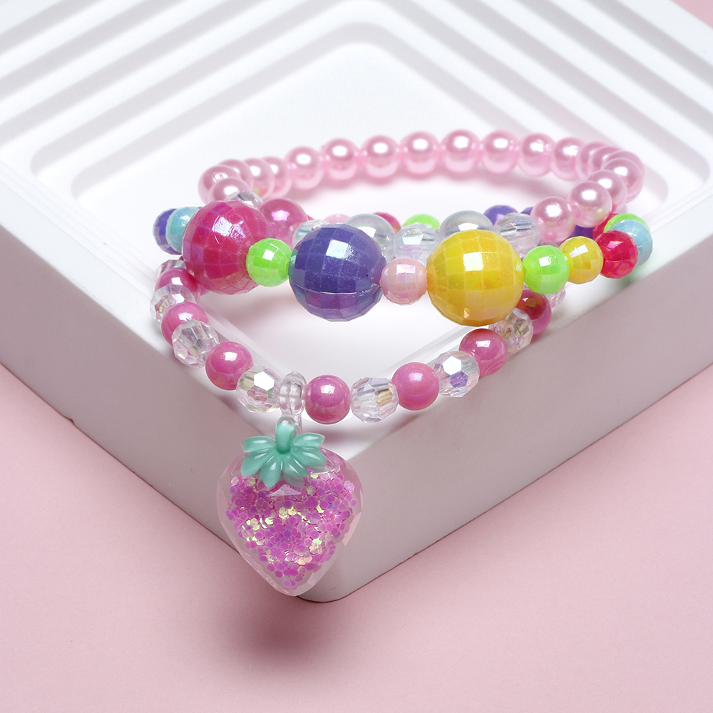 Cute Sweet Fruit Arylic Plastic Resin Beaded Girl's Bracelets display picture 2