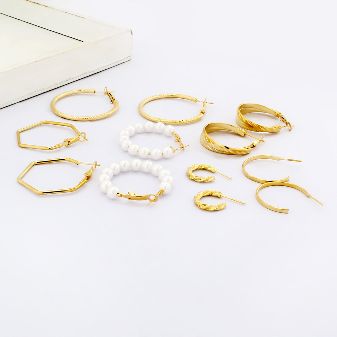 1 Jeu Style IG Style Simple Géométrique Cercle Placage Le Fer Des Boucles D'Oreilles display picture 9