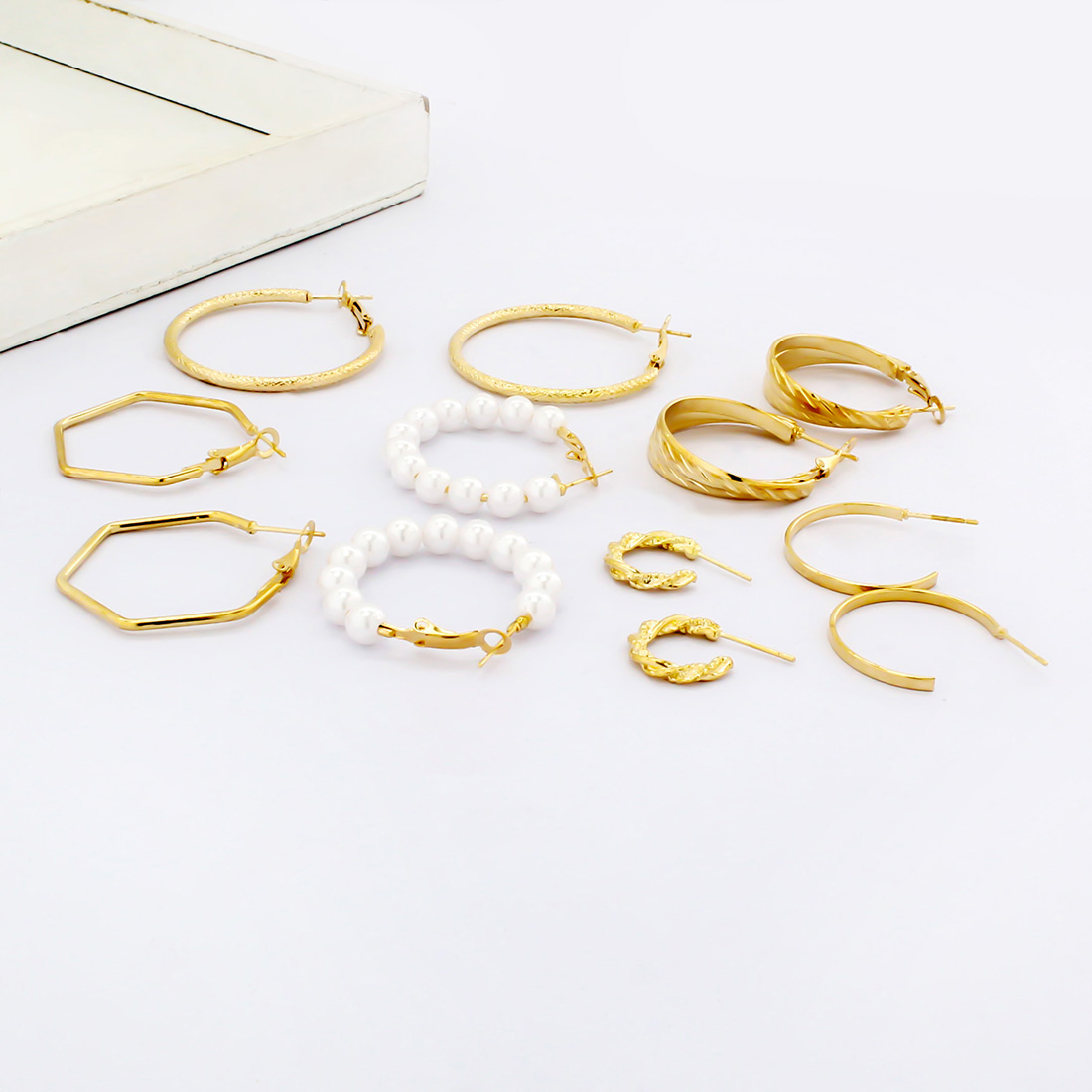1 Set IG Style Simple Style Geometric Circle Plating Iron Earrings display picture 9