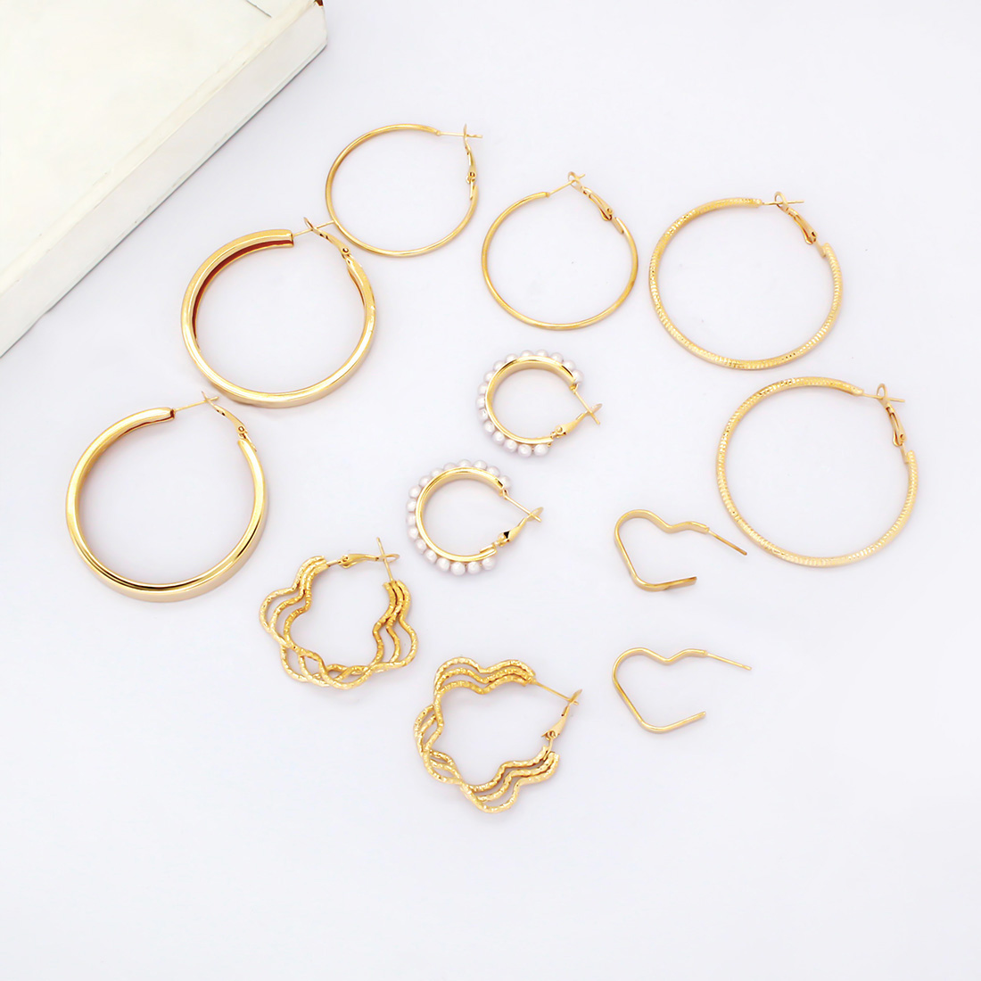 1 Jeu Style IG Style Simple Géométrique Cercle Placage Le Fer Des Boucles D'Oreilles display picture 17