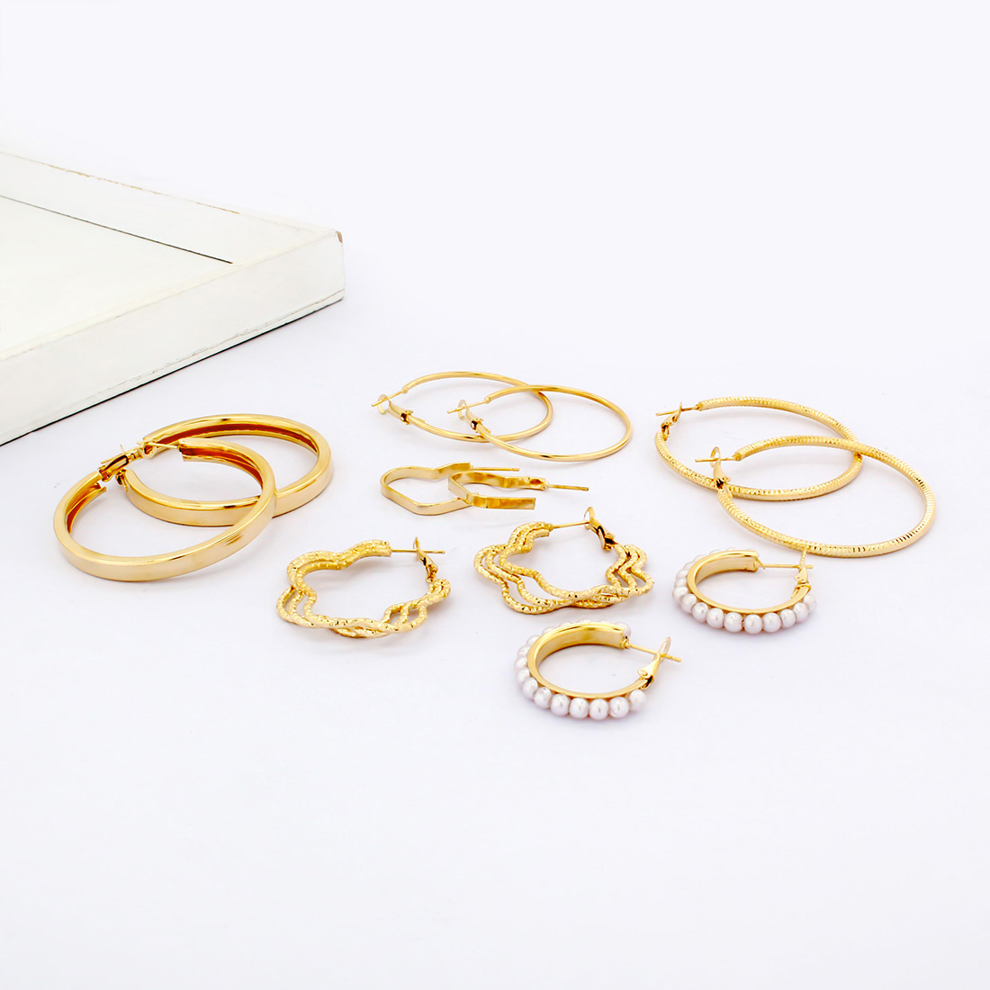 1 Set IG Style Simple Style Geometric Circle Plating Iron Earrings display picture 19