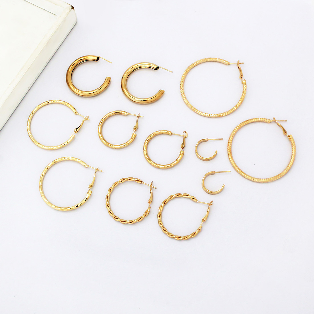 1 Set IG Style Simple Style Geometric Circle Plating Iron Earrings display picture 22