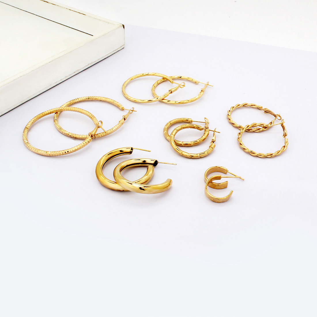 1 Set IG Style Simple Style Geometric Circle Plating Iron Earrings display picture 24
