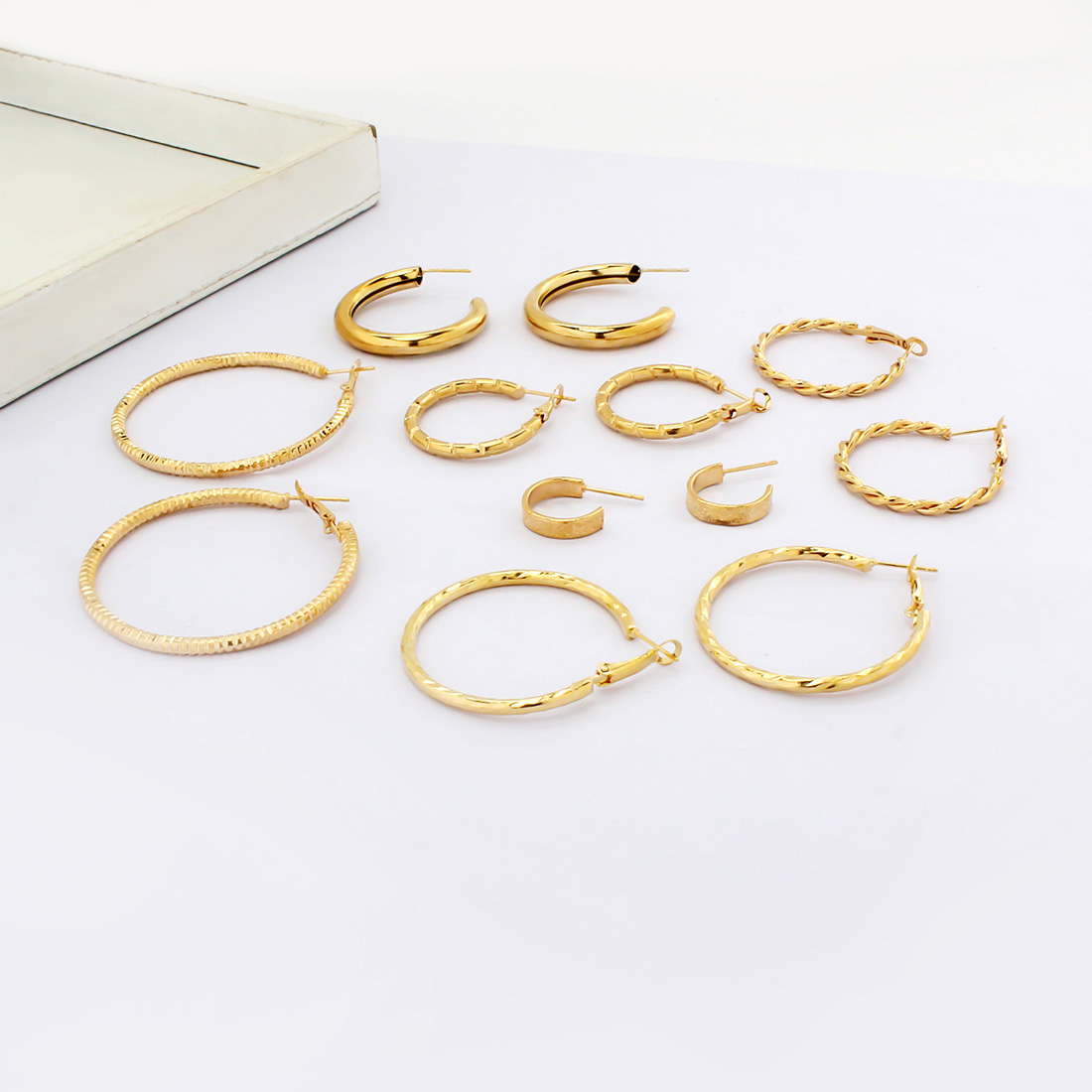 1 Set IG Style Simple Style Geometric Circle Plating Iron Earrings display picture 25