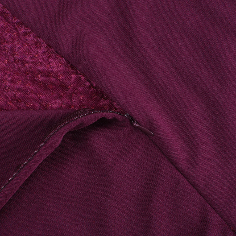 Normales Kleid Einfacher Stil Rundhals Perlen Spitze Ärmel In 3/4-länge Einfarbig Knielang Täglich display picture 21