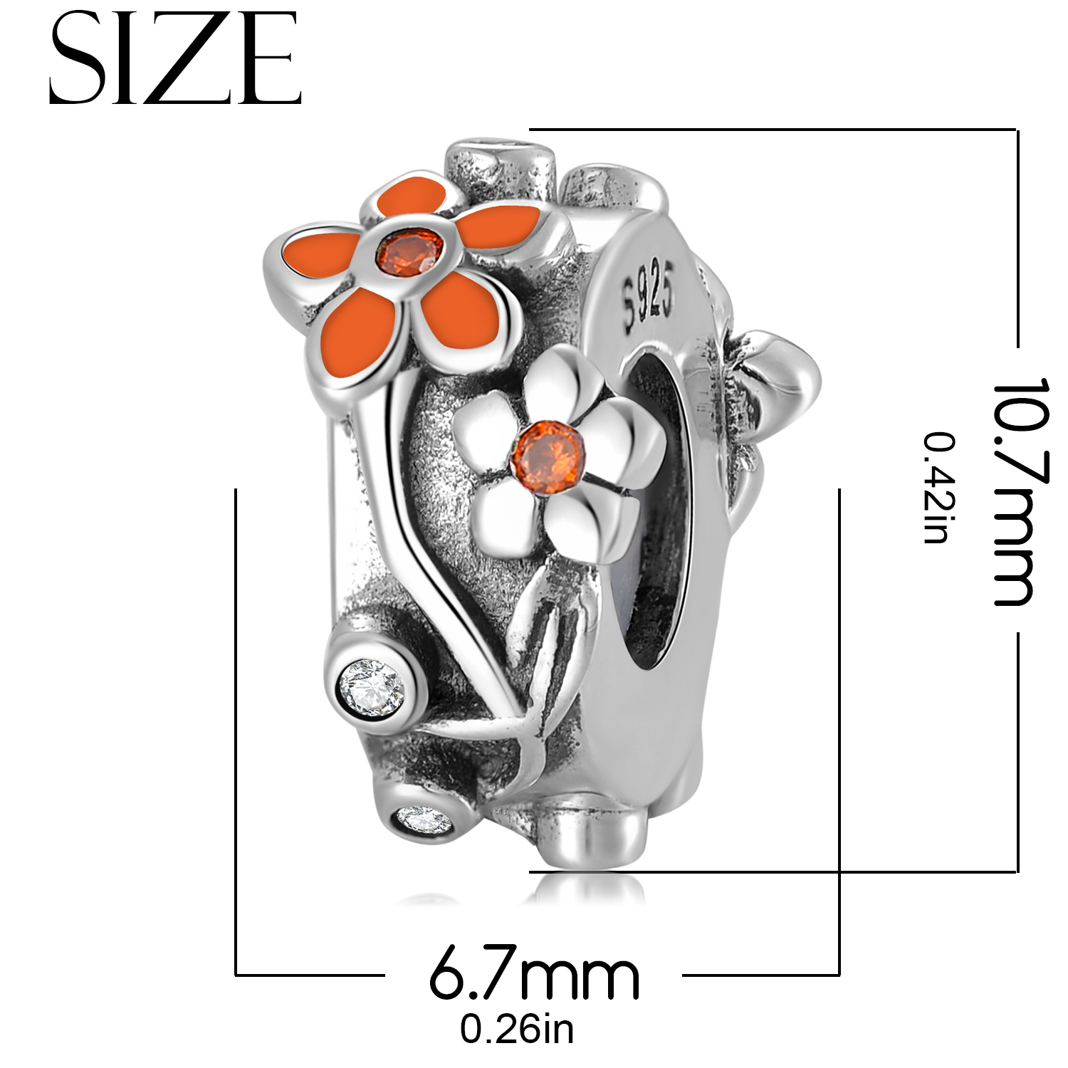 Original Design Simple Style Flower Petal Sterling Silver Inlay Zircon Jewelry Accessories display picture 19