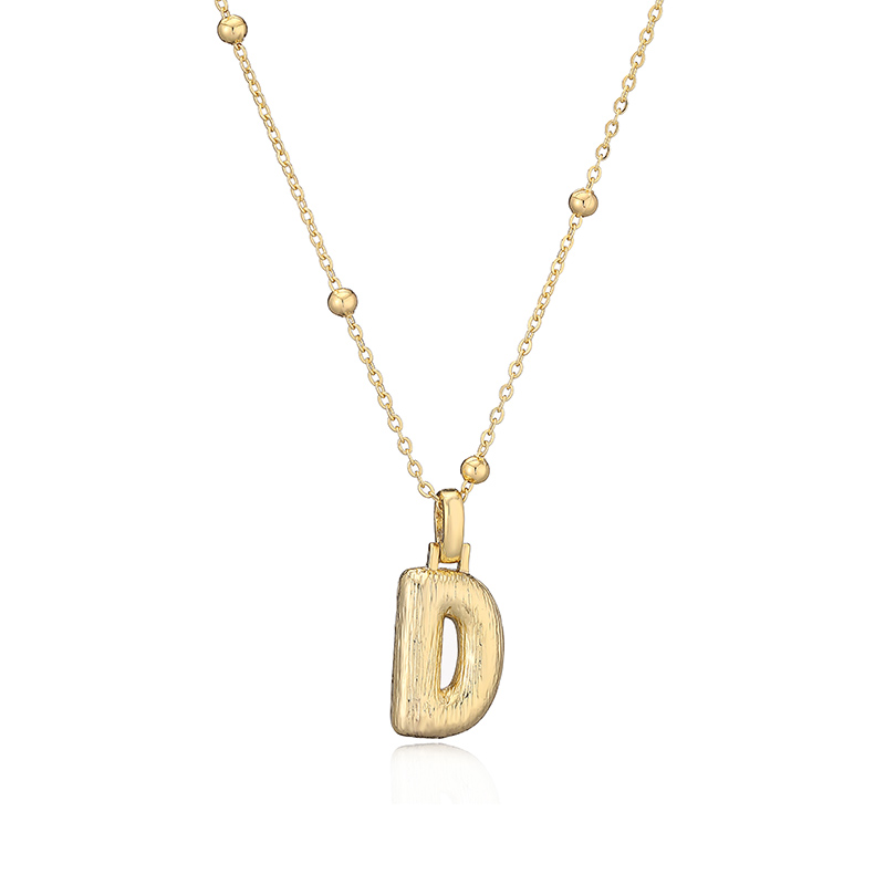 Simple Style Letter Copper Plating 18k Gold Plated Pendant Necklace display picture 11