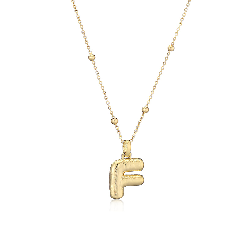 Simple Style Letter Copper Plating 18k Gold Plated Pendant Necklace display picture 15