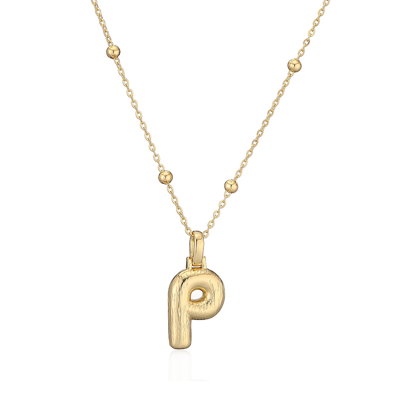 Simple Style Letter Copper Plating 18k Gold Plated Pendant Necklace display picture 35