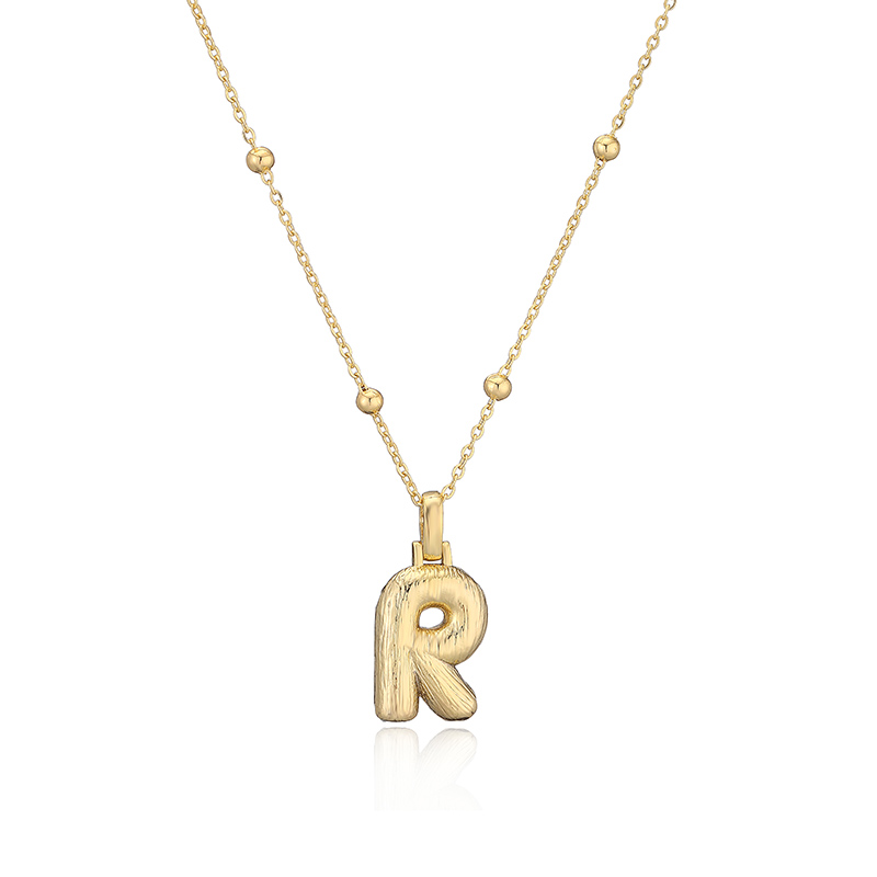 Simple Style Letter Copper Plating 18k Gold Plated Pendant Necklace display picture 39