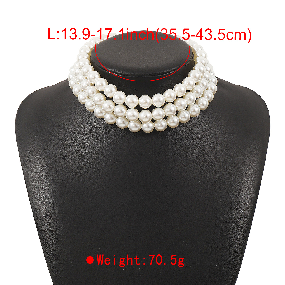 Elegante Estilo Moderno Estilo Simple Ronda Perla De Imitación Con Cuentas Mujeres Pulsera Collar display picture 6