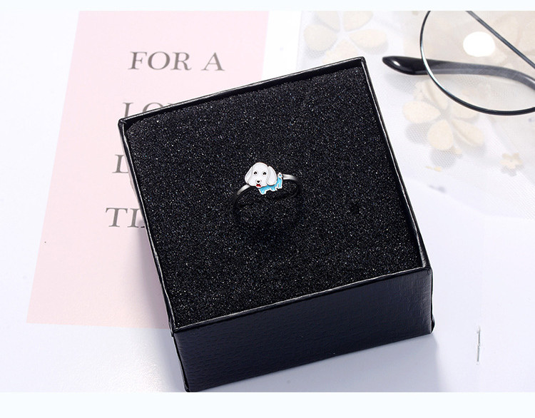 Cute Dog Copper Epoxy Adjustable Ring display picture 5