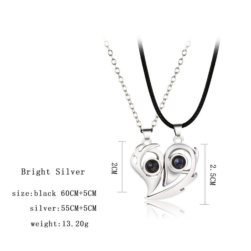 IG Style Heart Shape Alloy Magnet Valentine'S Day Couple Pendant Necklace display picture 5