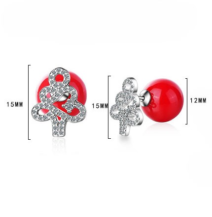 1 Pair Cute Christmas Tree Flower Snowman Epoxy Plating Inlay Copper Zircon Earrings display picture 68
