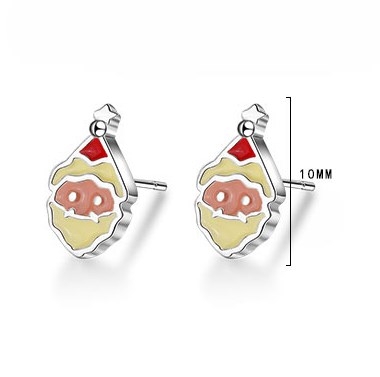 1 Pair Cute Christmas Tree Flower Snowman Epoxy Plating Inlay Copper Zircon Earrings display picture 60