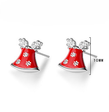 1 Pair Cute Christmas Tree Flower Snowman Epoxy Plating Inlay Copper Zircon Earrings display picture 66