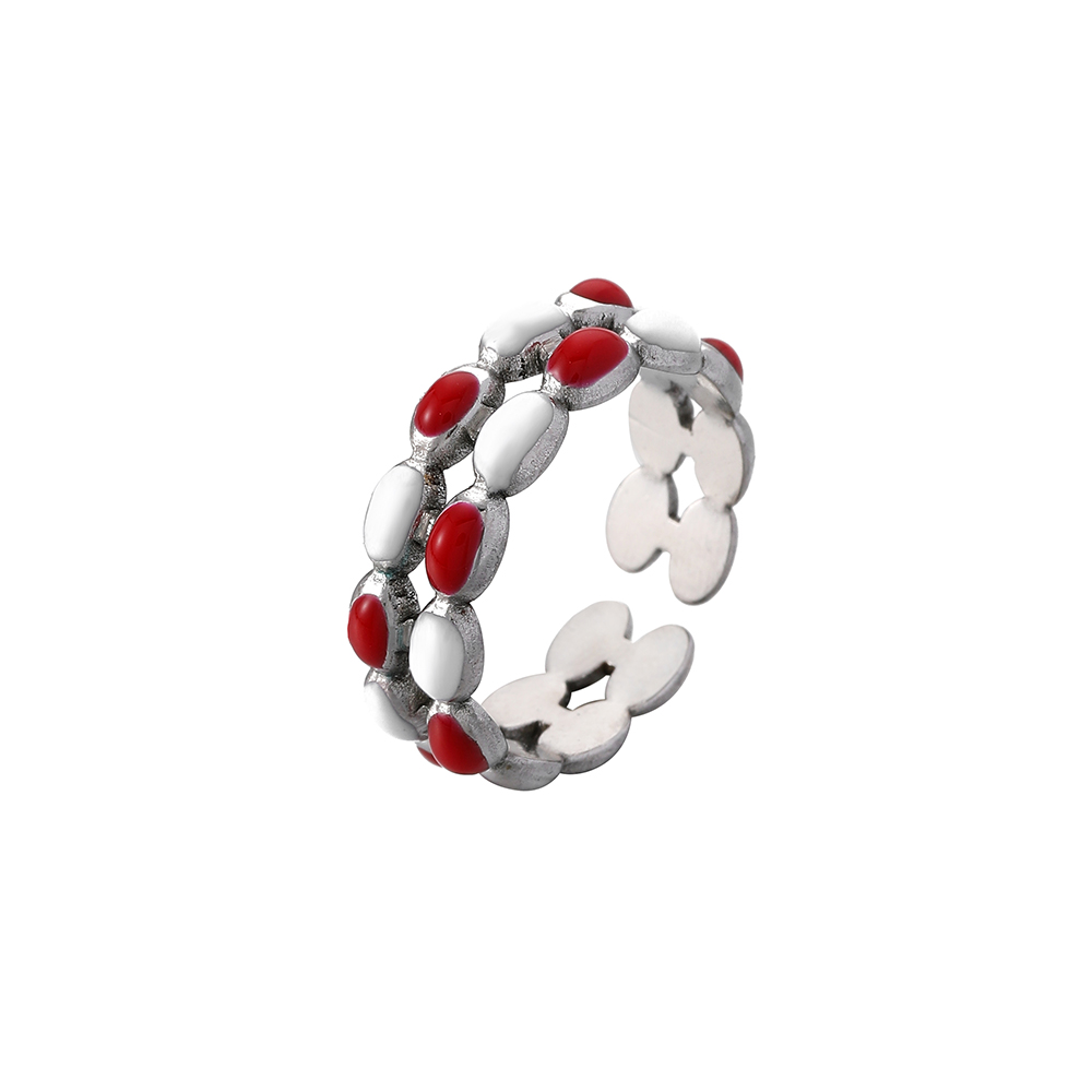 Estilo Ig Geométrico Acero Inoxidable Enchapado Anillos Abiertos display picture 9