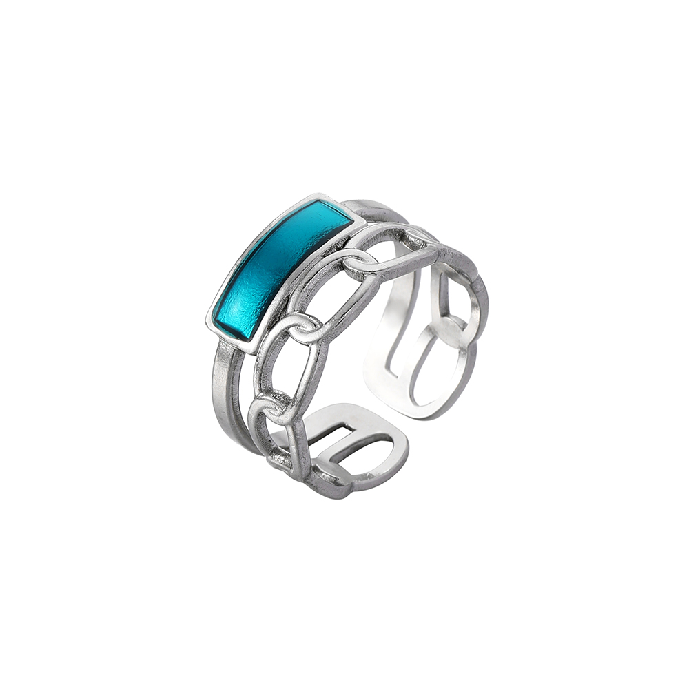 Ig Style Geometric Stainless Steel Plating Open Rings display picture 1