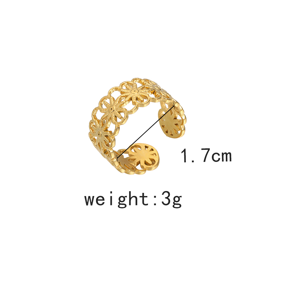 Ig Style Geometric Stainless Steel Plating Open Rings display picture 33
