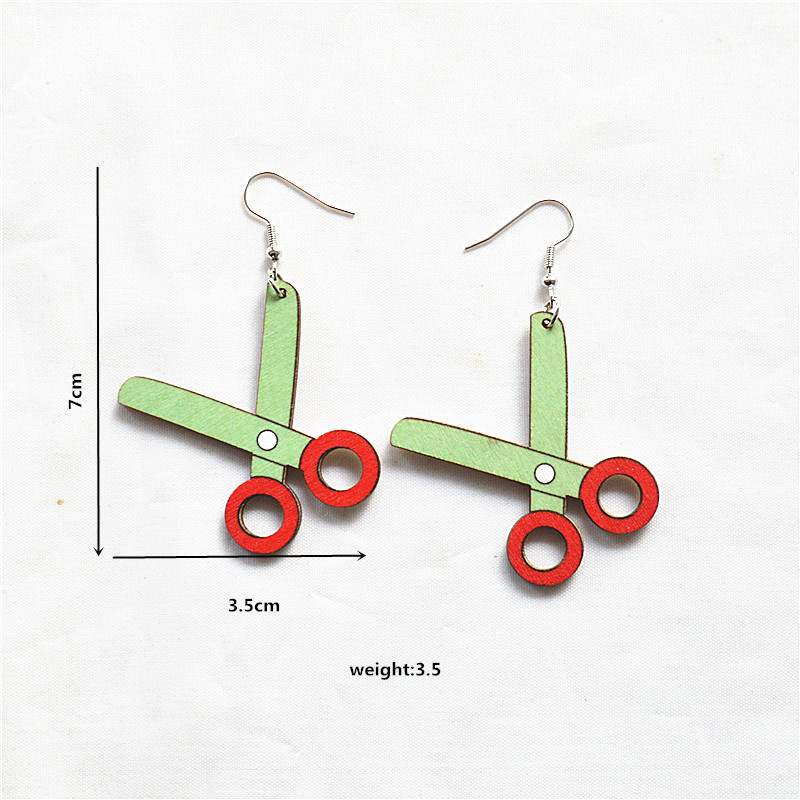 1 Pair Cartoon Style Book Wood Metal Drop Earrings display picture 7