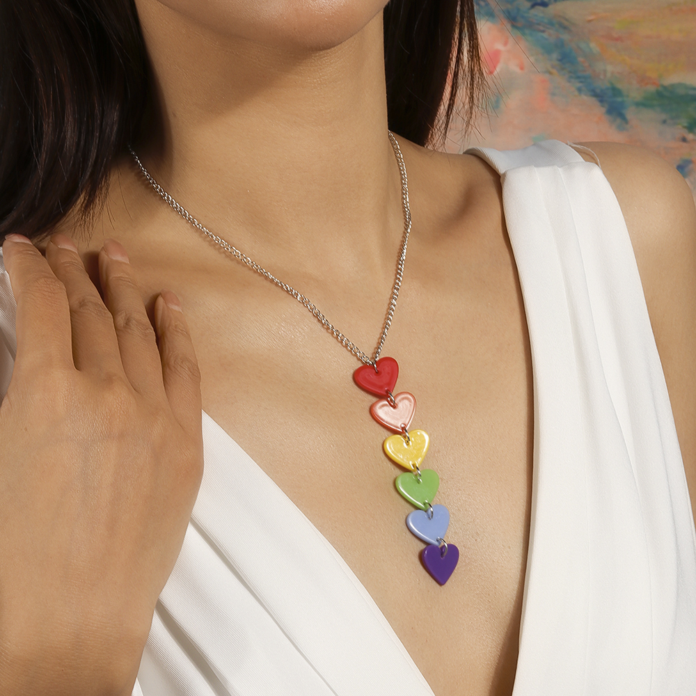 Romantic Heart Shape Zinc Alloy Women's Pendant Necklace display picture 3