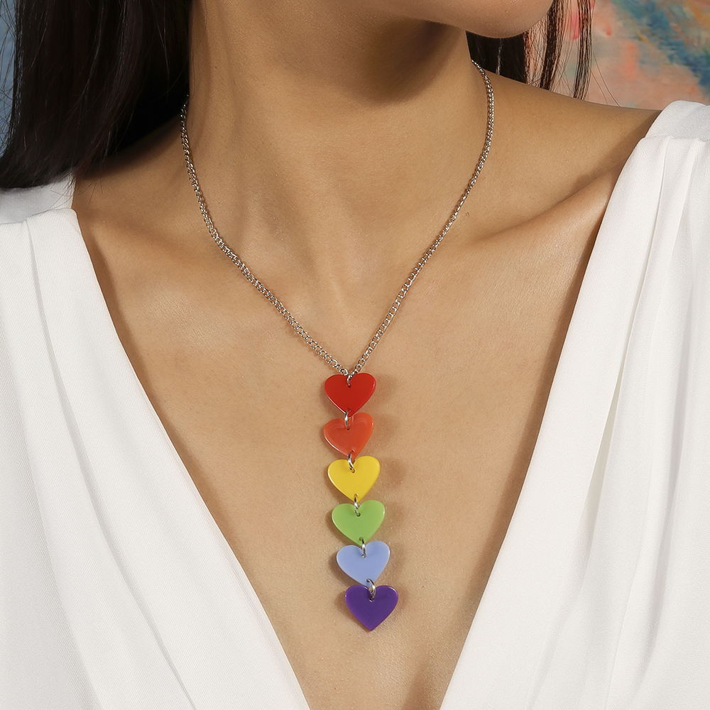 Romantic Heart Shape Zinc Alloy Women's Pendant Necklace display picture 4