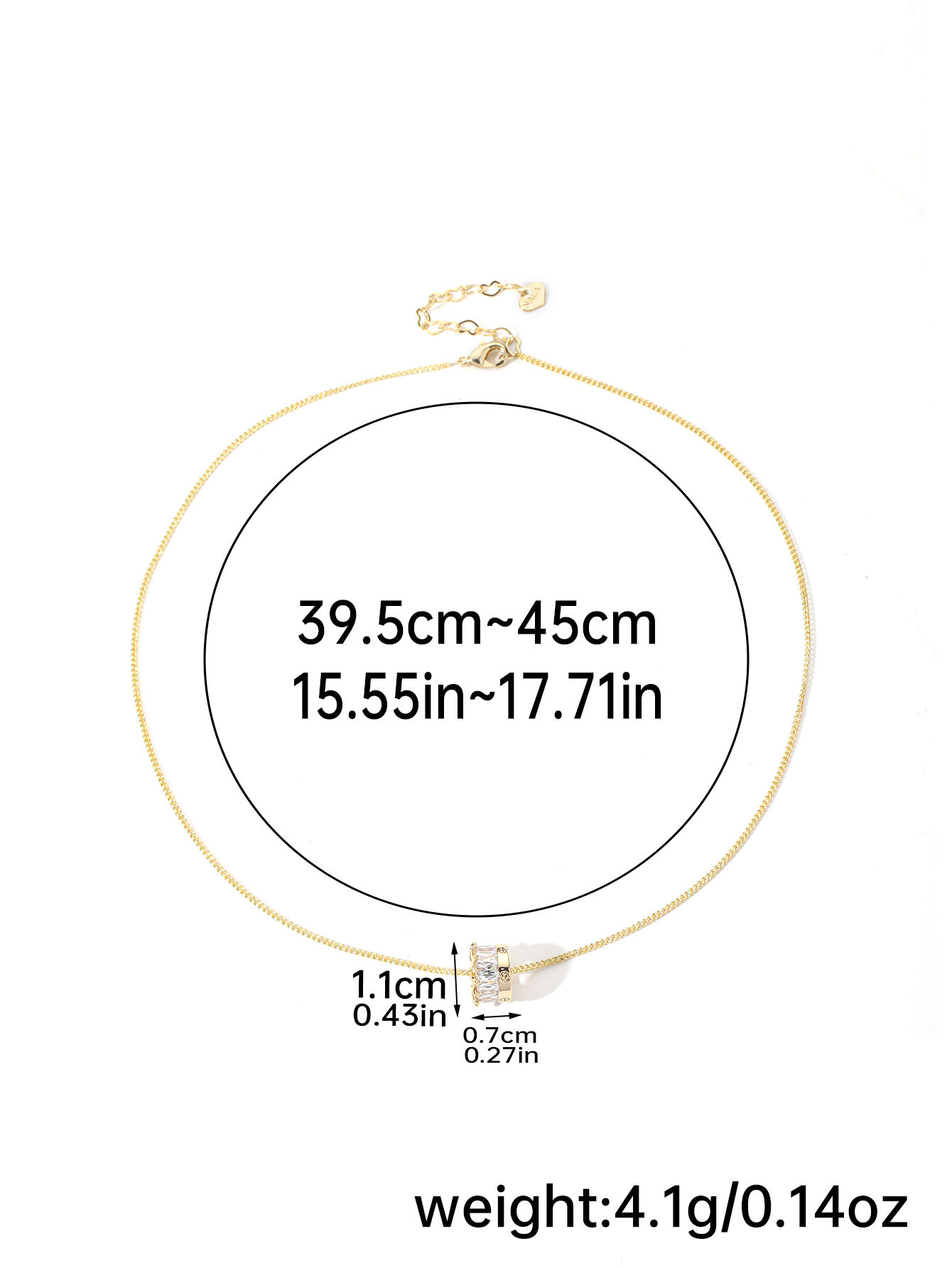Elegant Einfacher Stil Geometrisch Kupfer Inlay Zirkon 18 Karat Vergoldet Versilbert Halskette Mit Anhänger display picture 3