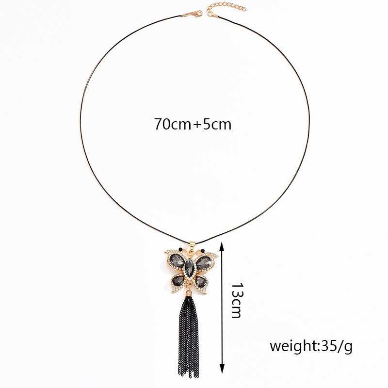 Elegant Simple Style Butterfly Alloy Tassel Plating Women's Sweater Chain display picture 2