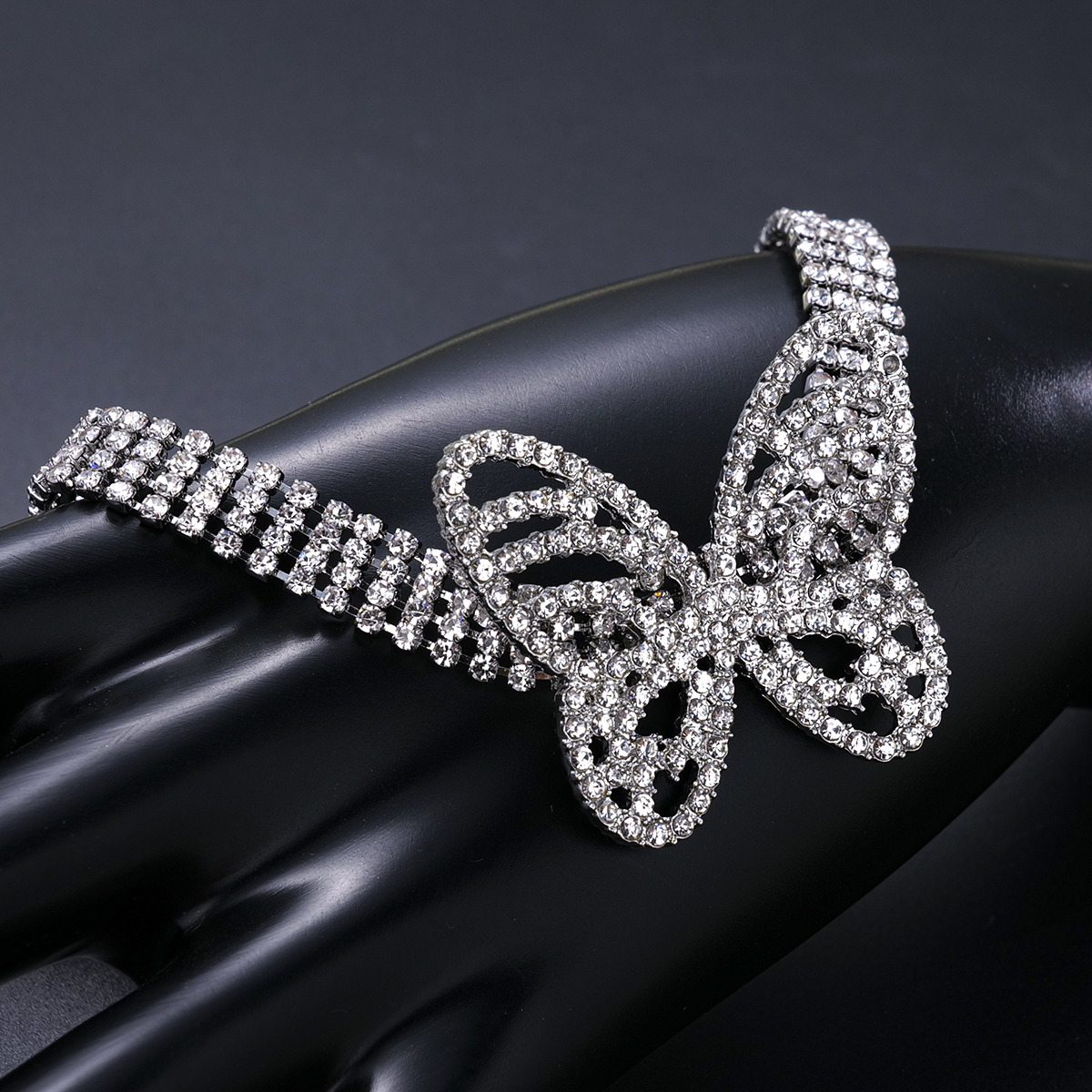 Glam Luxurious Shiny Butterfly Artificial Crystal Women's Choker display picture 5