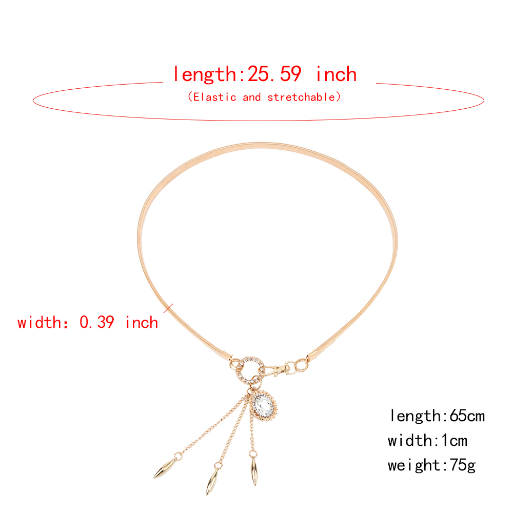 Baroque Style Vacation Bohemian Tassel Alloy Inlay Artificial Rhinestones Women's Chain Belts display picture 1