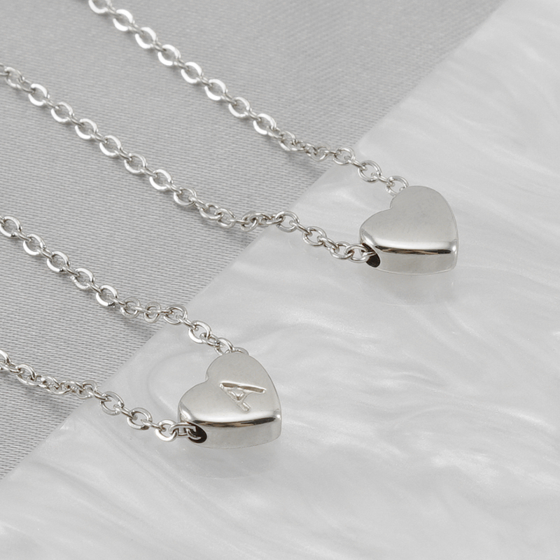 Rostfreier Stahl Einfacher Stil Pendeln Polieren Überzug Inlay Brief Herzform Halskette display picture 1