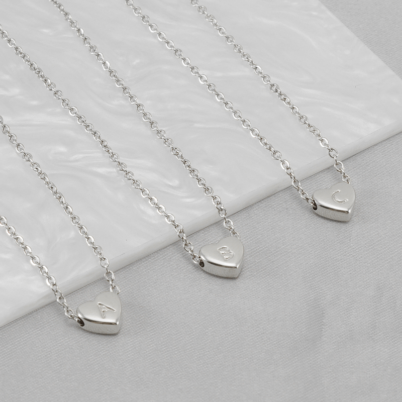 Rostfreier Stahl Einfacher Stil Pendeln Polieren Überzug Inlay Brief Herzform Halskette display picture 2