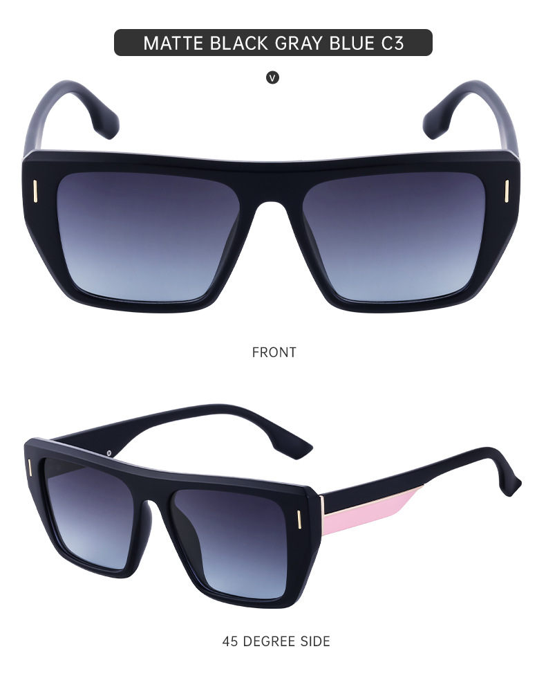 Simple Style Solid Color Pc Square Full Frame Women's Sunglasses display picture 12