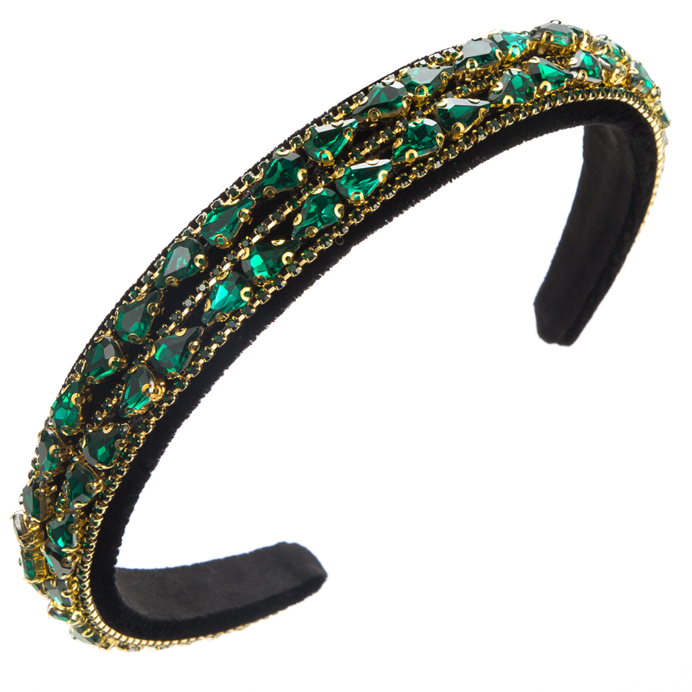 Women's Elegant Luxurious Water Droplets Alloy Cloth Inlay Rhinestones Hair Band display picture 6
