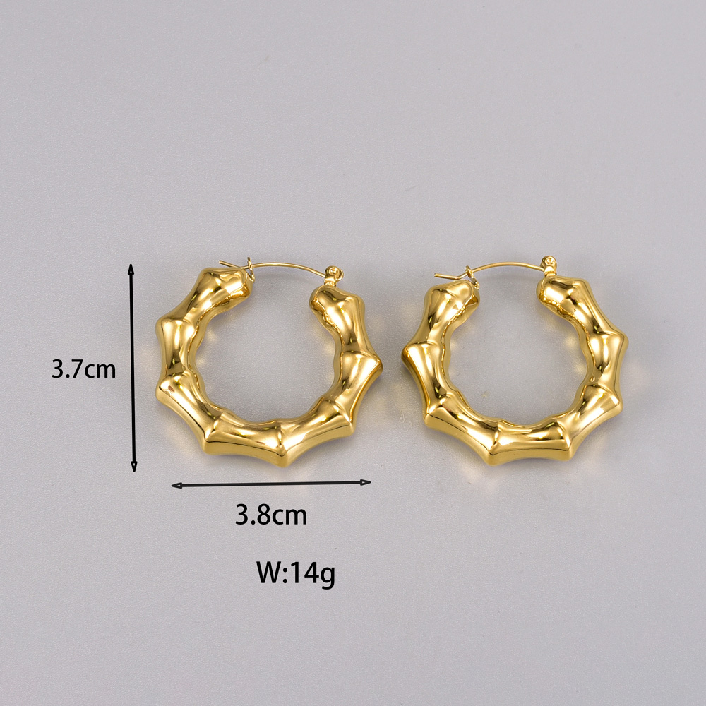 1 Pair Simple Style Classic Style C Shape Plating Titanium Steel 18k Gold Plated Silver Plated Ear Studs display picture 1