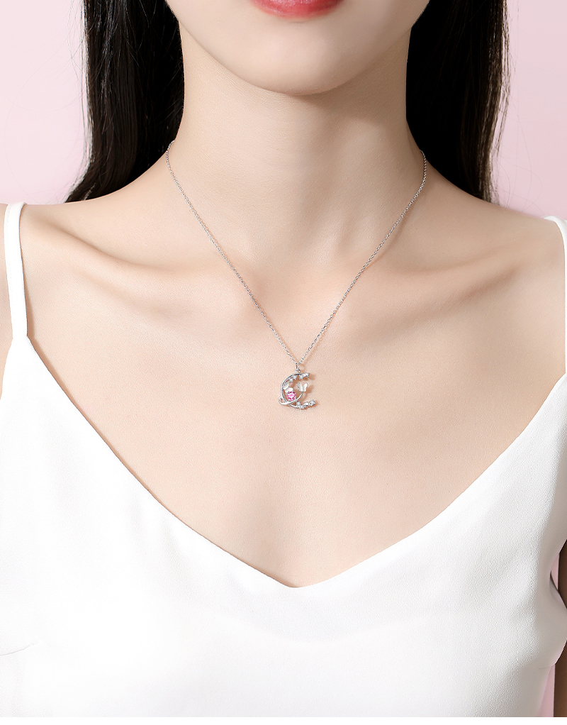 Style Ig Sucré Papillon Argent Sterling Placage Incruster Zircon Pendentif display picture 1