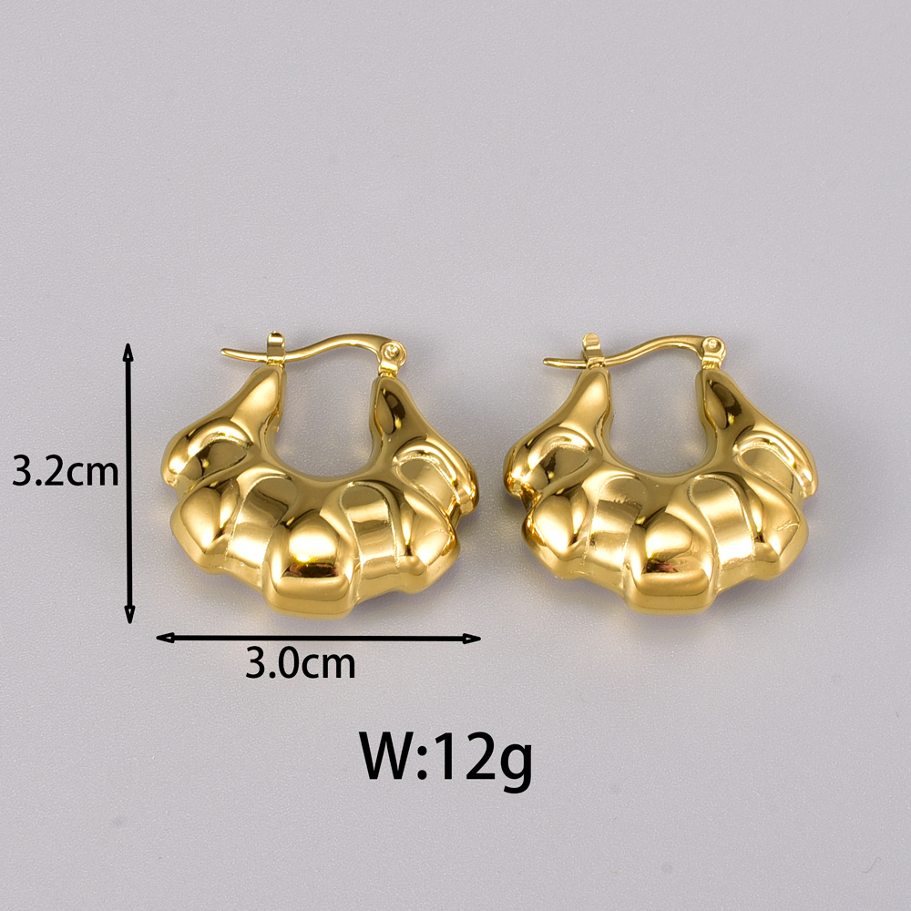 1 Pair Simple Style Classic Style C Shape Plating Titanium Steel 18k Gold Plated Silver Plated Ear Studs display picture 14