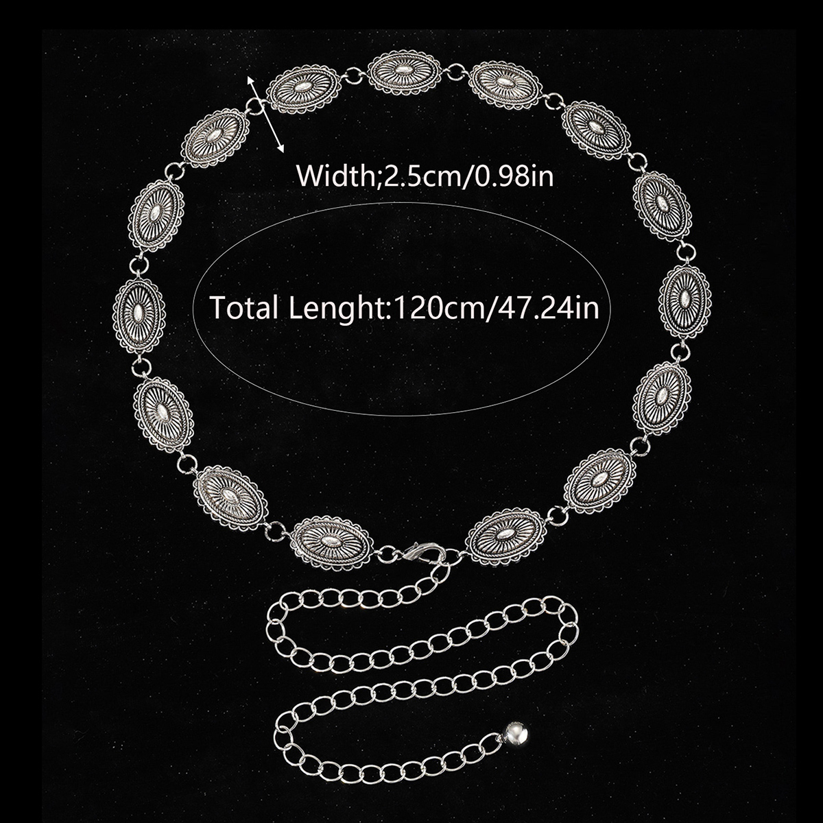 Ethnic Style Romantic African Style Solid Color Alloy Inlay Turquoise Women's Waist Chain display picture 16